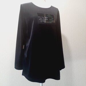 Coconut Bay Velour Xmas Pop-Over Top